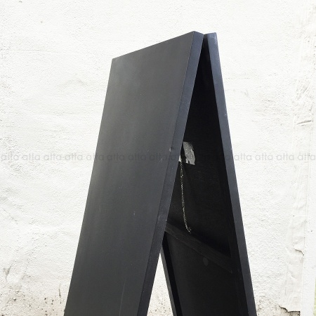 WA450K｜木製A型案内板 BLACK BOARD WA450K チョーク用・木製・両面 カラー黒板・ブラック 9014445 A型看板