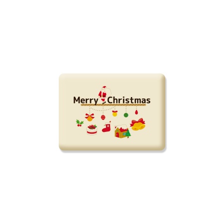 クリスマスクッキー Merry Christmas 可食プリント ミルククッキー 角型 1セット10個 食べられる印刷 CRKS-0004 ★