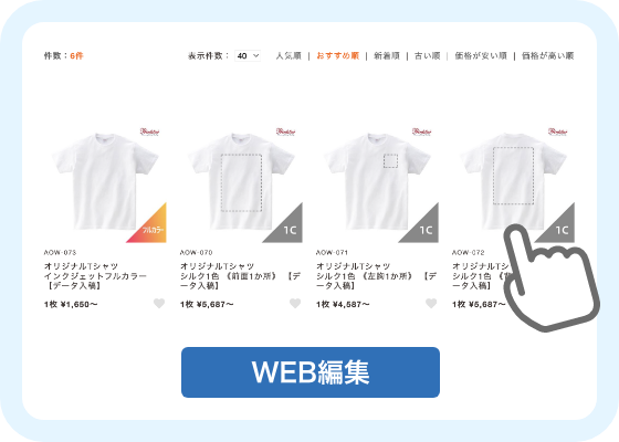 ①Tシャツを選ぶ