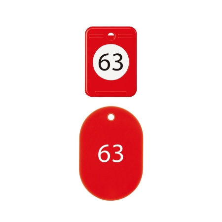 BF-153｜クローク札 クリップタイプ 61～80番 親子札2枚組 BF-153