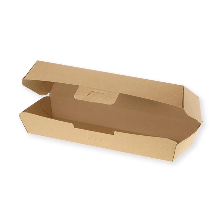 未晒ホットドッグボックス S 400個 ノンフッ素ネオクラフト ※沖縄・離島 送料別途