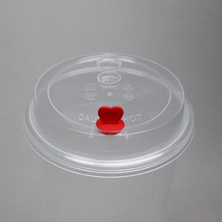 ハードPPカップ専用フタ 透明 1,000個　ハードPPカップ用ハートキャップ　※沖縄・離島 送料別途