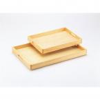 白木脇取盆(大)　約600×390×H50mm　17104