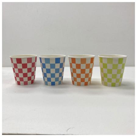 エンボス紙コップ　252ml(8オンス)　1,000個　SMP-250E VIVID COLOR アソート4　※沖縄・離島 送料別途