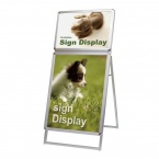 ポスターグリップスタンド看板コンビB2B1 片面・屋外用・シルバーフレーム ※北海道・沖縄・離島 送料別途 ※個人宅配送不可