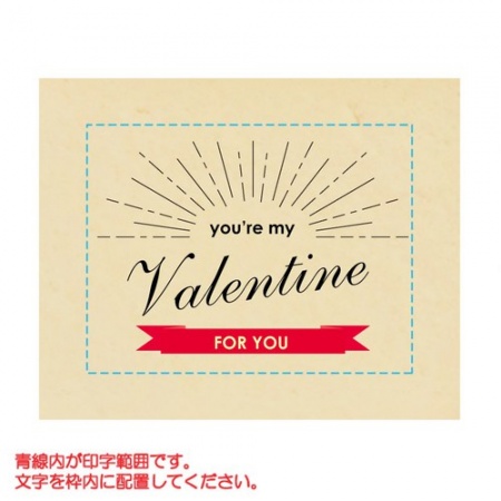 バレンタイン 大判クッキー 角型 1セット10個 食べられる印刷 可食プリント VLKP-0026 ★