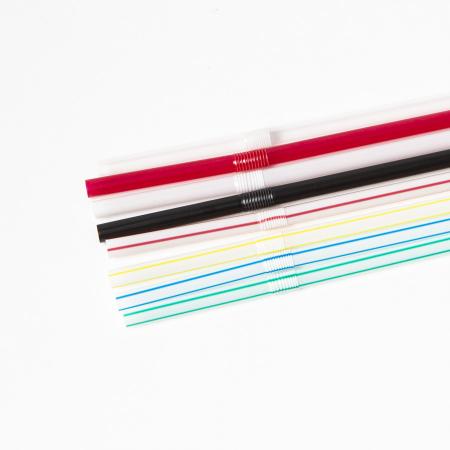 輸入フレックスストロー(ジュース用) 6x210mm 梱包なし 10,000本　ジュース用6mm×21cm