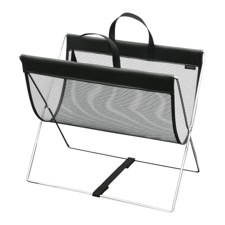 セルフワゴン　ブラック　メッシュ×レザー調PVC　R-358　4990630358014　サキ(SAKI COLLECTION)