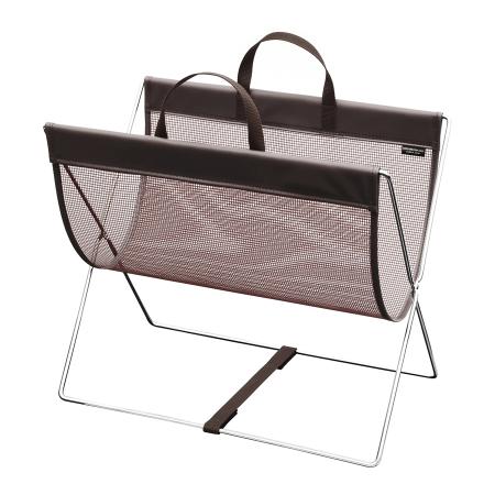 セルフワゴン　ブラウン　メッシュ×レザー調PVC　R-358　4990630358090　サキ(SAKI COLLECTION)