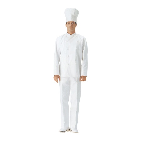 コックコート長袖　内ポケット・綿100%・日本製　TH1050-0 東京白衣