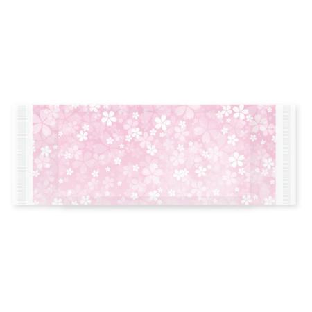 不織布おしぼり(外袋:桜柄)　180×220mm　平型 2,000本　SAKURAおしぼり　※北海道・沖縄・離島 送料別途