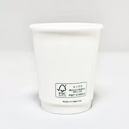 FSC認証二重紙コップ　240ml(8オンス)　80mm口径 1,000個　※沖縄・離島 送料別途