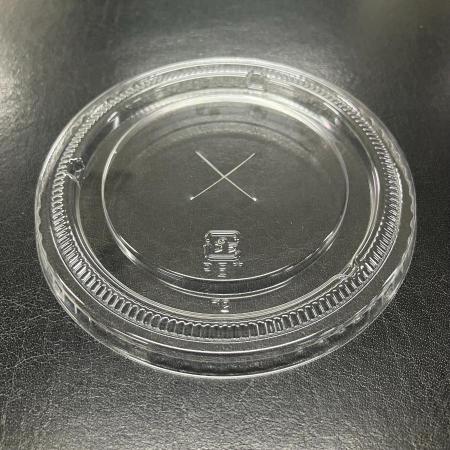 プラスチックカップ用フタ　平フタ ストロー穴付　96mm口径 2,000個 (PET製)　※北海道・沖縄・離島 送料別途 ※個人宅配送不可 (東名化学)