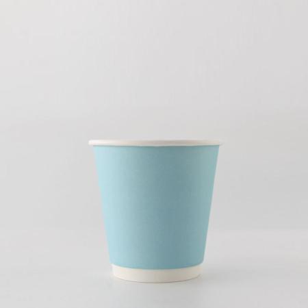 断熱二重紙コップ カラーズ　スカイブルー 300ml(10オンス) 90mm口径 1,000個　※沖縄・離島 送料別途