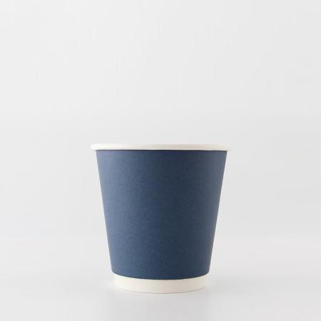 断熱二重紙コップ カラーズ　ネイビー 300ml(10オンス)　90mm口径 1,000個　※沖縄・離島 送料別途