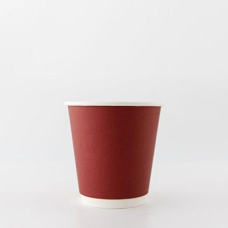 断熱二重紙コップ カラーズ　ワインレッド 300ml(10オンス) 90mm口径 1,000個　※沖縄・離島 送料別途