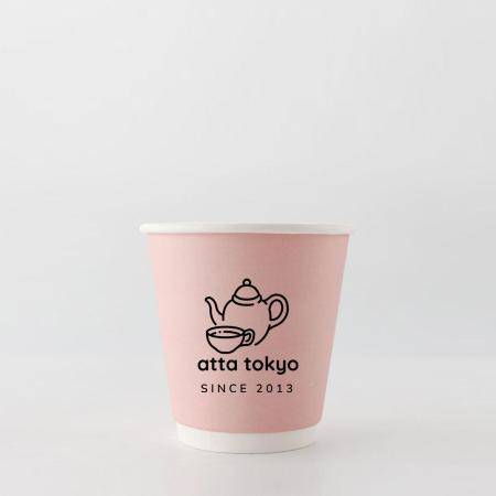 名入れ二重紙コップ　黒1色 片面印刷 1,000個から　10オンス(満杯:300ml)　※北海道・沖縄・離島 送料別途