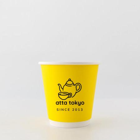 名入れ二重紙コップ　黒1色 片面印刷 1,000個から　10オンス(満杯:300ml)　※北海道・沖縄・離島 送料別途