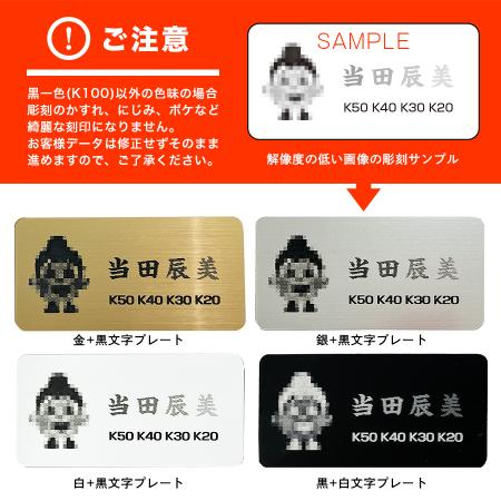 B0014-0074｜ネームプレート 二層板 70×20mm ピン・クリップ両用タイプ