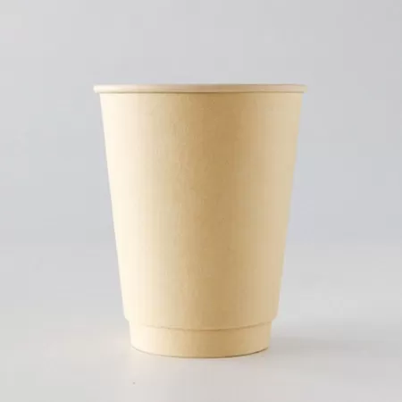 バガス二重カップ(PLAコート)　240ml(8オンス)　80mm口径 1,000個　※沖縄・離島 送料別途　BMT-128