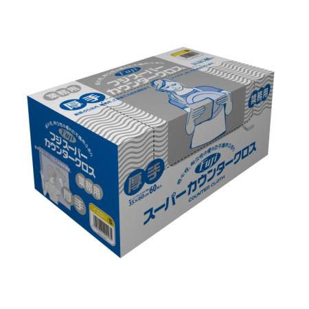 スーパーカウンタークロス　厚手 35×60cm　イエロー 360枚(箱入)　※北海道・沖縄・離島 送料別途　※個人宅配送不可 (尚美堂/フジナップ)