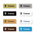 研修中バッジ　Trainee　二層板 60×20mm　ピン・クリップ両用タイプ