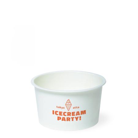 名入れアイスカップ　フレキソ印刷 6,000個から　91ml(両面PEコート)　※沖縄・離島 送料別途 ※個人宅配送不可