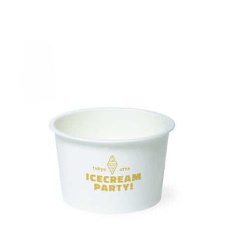 名入れアイスカップ　フレキソ印刷 6,000個から　104ml(両面PEコート)　※沖縄・離島 送料別途 ※個人宅配送不可