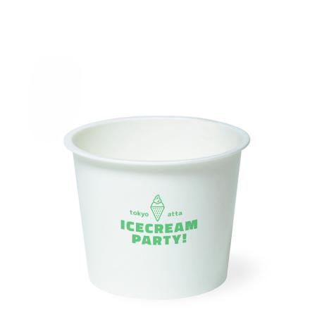 名入れアイスカップ　フレキソ印刷 6,000個から　132ml(両面PEコート)　※沖縄・離島 送料別途 ※個人宅配送不可