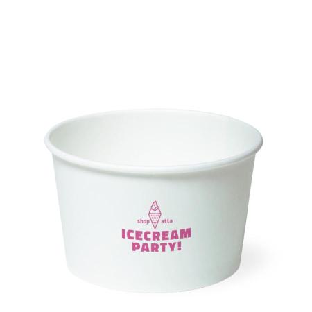 名入れアイスカップ　フレキソ印刷 6,000個から　293ml(片面PEコート)　※沖縄・離島 送料別途 ※個人宅配送不可