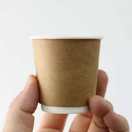 断熱クラフト二重カップ　120ml(4オンス)　62mm口径 1,000個　※沖縄・離島 送料別途　BMT-129