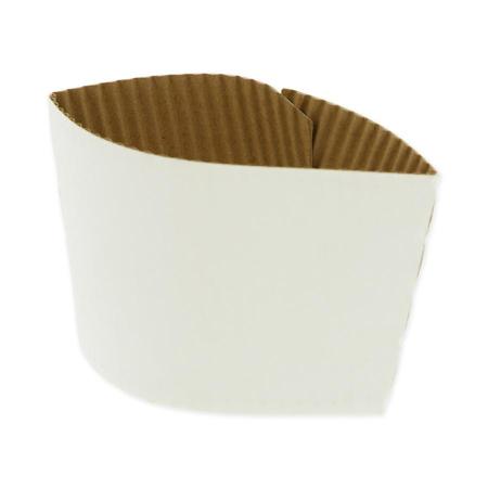 ペーパーカップスリーブ　8オンス用 ホワイト　500枚　※沖縄・離島 送料別途