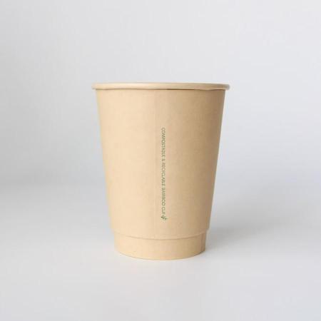 バンブー二重紙コップ(水性コート) 360ml(12オンス)　90mm口径 500個　※沖縄・離島 送料別途