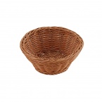 PPラタン 丸型バスケット 15型 ブラウン RO-202-BR　01020215