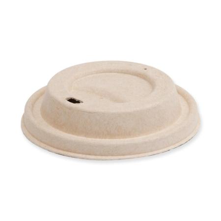 【入荷日未定】　紙コップ用フタ(バガス)　90mm口径※適合品番あり　ナチュラル 1,000個　ドリンキングリッド　※北海道・沖縄・離島 送料別途 ※個人宅配送不可