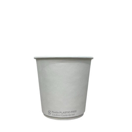 プラスチックフリー ダブルウォールカップ　ホワイト 300ml(10オンス)　90mm口径 500個　※沖縄・離島 送料別途