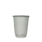 プラスチックフリー ダブルウォールカップ　ホワイト 280ml(8オンス)　80mm口径 1,000個　※沖縄・離島 送料別途