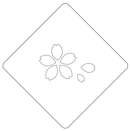 カフェアートステンシル　サクラ-花びら付-　LAS-0064　4573169220641