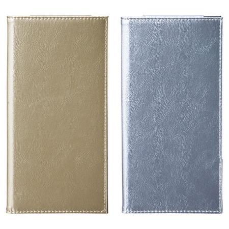 二ツ折伝票ホルダー　W113×H220mm　左サイドポケット　右マグネットクリップ　マイクロファイバー　CBH-500 えいむ(Aim)