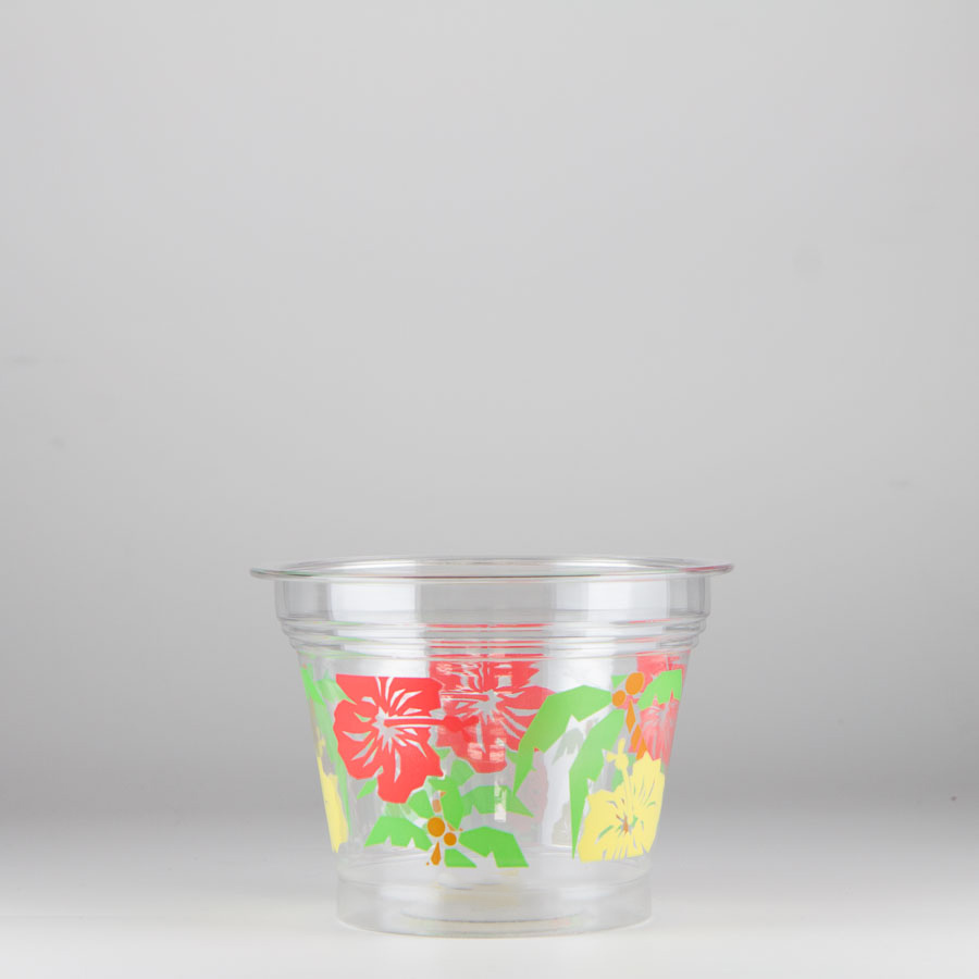 T96-290SSS ハイビスカス｜プラスチックカップ 290ml(9オンス) 96mm口径 1,000個 (PET製) T96-290SSS  ハイビスカス｜飲食店用品・印刷通販のatta(アッタ)