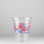 プラスチックカップ　410ml(14オンス)　96mm口径 1,000個 (PET製)　ドルフィン　※北海道・沖縄・離島 送料別途 ※個人宅配送不可 (東名化学)