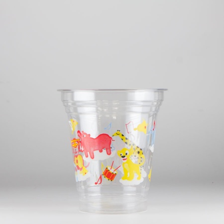 どこでもいっしょ プラスチック カップ お菓子柄 T96-410S アニマル｜プラスチックカップ アニマル 410ml(14