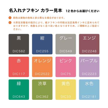 B0007-0021｜【attaにおまかせ】 名入れ紙ナプキン ウェーブ 6折 250