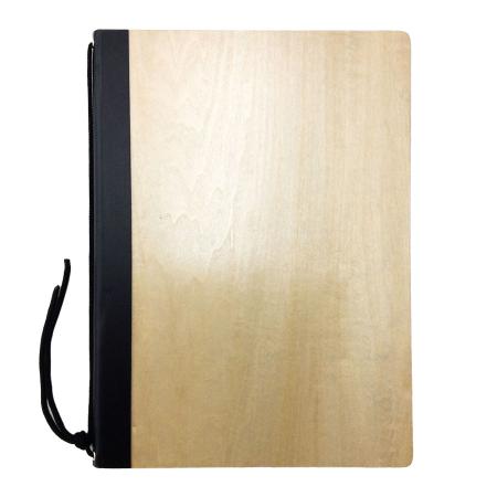 木製メニューブック　A4・4ページ　紐タイプ　#1900-1 シンビ(SHIMBI)