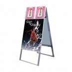カタログケーススタンド看板 DタイプA1両面 ケース上/ポスター下　※北海道・沖縄・離島 送料別途　※個人宅配送不可