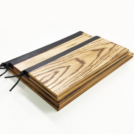 WB-925｜木製メニューブック 縦小・4ページ 紐タイプ WB-925 MDF焼板