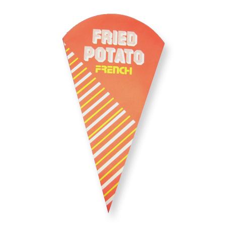 ポテト三角袋 122×230mm 3000枚入り フライドポテト袋・スナック容器 ポテト三角袋(大) 