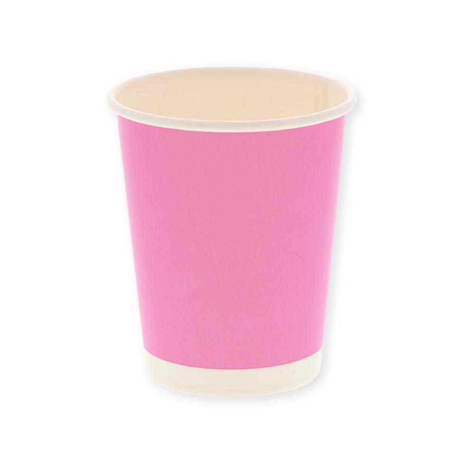 ペーパーカップ ピンク 295mm(8オンス) 80mm口径 500個 ※沖縄・離島 送料別途