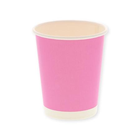 ペーパーカップ ピンク　295mm(8オンス)　80mm口径 500個　※沖縄・離島 送料別途