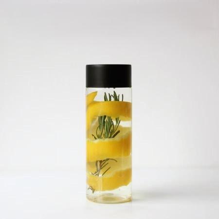 ドリンクボトル　シリンダー　300ml 100個　黒フタ付き　※沖縄・離島 送料別途